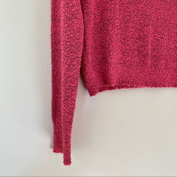Noisy May - Textured Crop Pink/Black Sweater - Picture 6 of 13